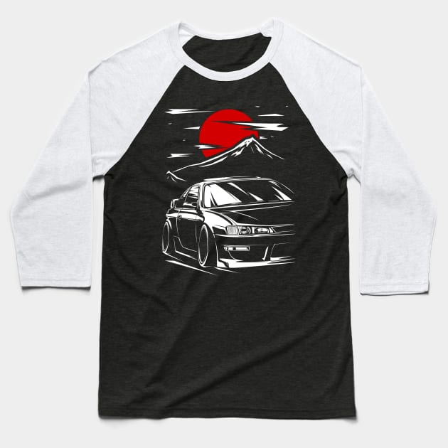 Silvia s14 Kouki Touge Baseball T-Shirt by racingfactory